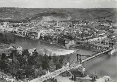 / CPSM FRANCE 31 "Villemur, vue aérienne sur le tarn et la ville"