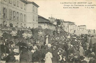CPA FRANCE 06 "Menton, 1908, Carnaval"