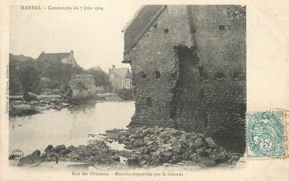 / CPA FRANCE 72 "Mamers, catastrophe du 7 juin 1904, rue des Ormeaux"