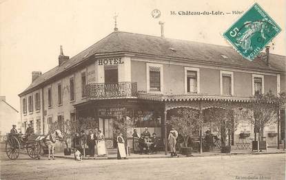 / CPA FRANCE 72 "Château du Loir, hôtel restaurant de la gare"