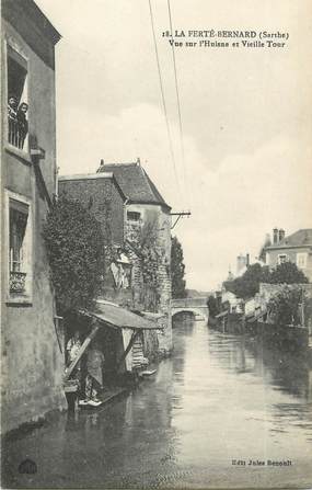 / CPA FRANCE 72 "La Ferté Bernard, vue sur l'Huisne et vieille tour"