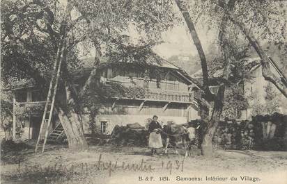 / CPA FRANCE 74 "Samoëns, intérieur du village "