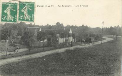 / CPA FRANCE 78 "Plaisir, les Saussaies, les 2 routes"