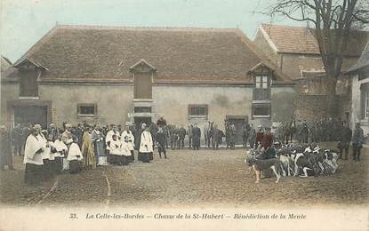 / CPA FRANCE 78 "La Celle Les Bordes, chasse de la Saint Hubert"