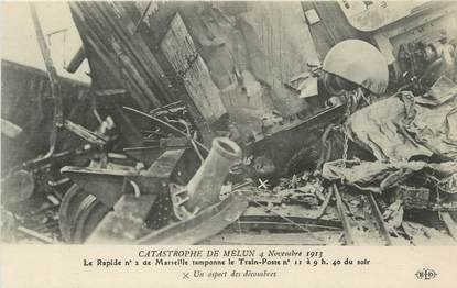 / CPA FRANCE 77 "Catastrophe de Melun 1913, un aspect des décombres"