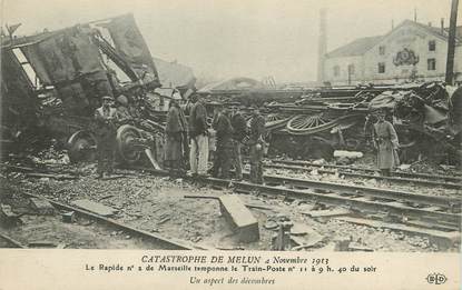 / CPA FRANCE 77 "Catastrophe de Melun 1913, un aspect des décombres "
