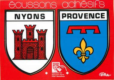 / CPSM FRANCE 26 "Nyons" / ECUSSONS ADHESIFS