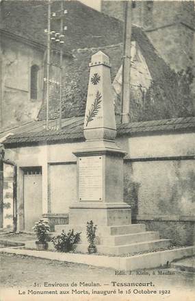 / CPA FRANCE 78 "Tessancourt, le monument aux morts"