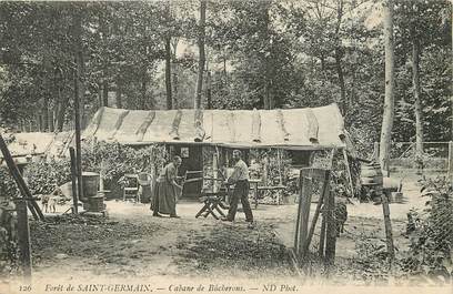 / CPA FRANCE 78 "Forêt de Saint Germain, cabane de bûcherons"