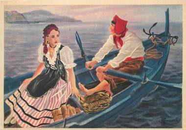 / CPSM FRANCE 06 "Nice, Femme de pêcheur, coiffe de la Scouffia"