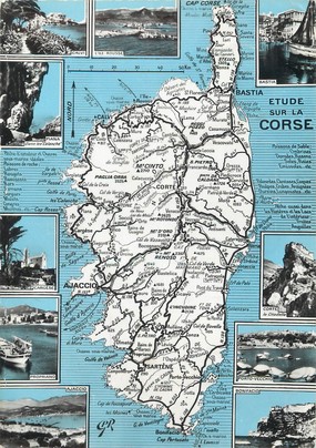 / CPSM FRANCE 20 "Corse" / CARTE  GEOGRAPHIQUE