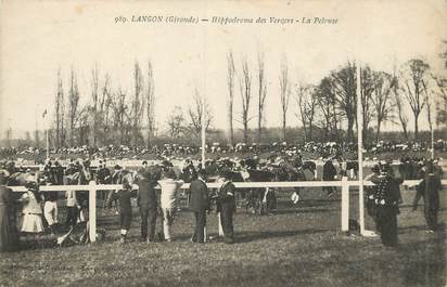 / CPA FRANCE 33 "Langon, hippodrome des Vergers"