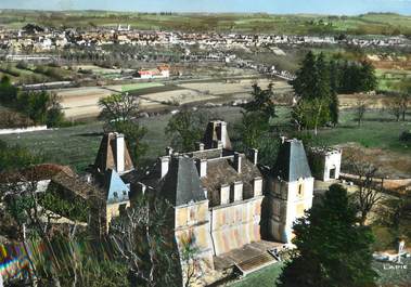 / CPSM FRANCE 32 "Valence sur Baïse, le château de Rouquette et vue panoramique"