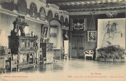 / CPA FRANCE 32 "Château de Saint Blancard, grande salle"