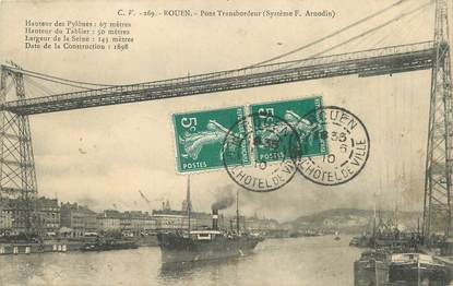/ CPA FRANCE 76 "Rouen, pont  transbordeur"