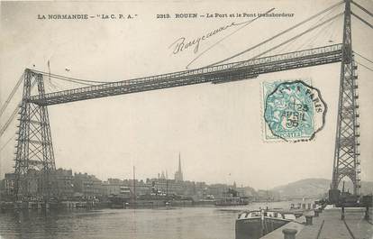 / CPA FRANCE 76 "Rouen, le pont et le transbordeur"