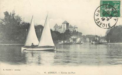 / CPA FRANCE 74 "Annecy, entrée du port"
