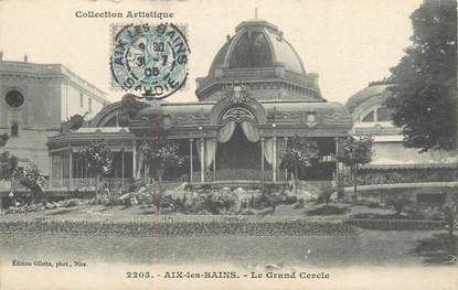 / CPA FRANCE 73 "Aix Les Bains, le grand cercle"