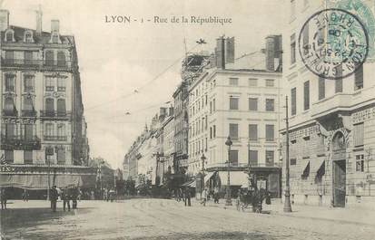 / CPA FRANCE 69 "Lyon, rue de la république"