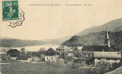 / CPA FRANCE 73 "Aiguebelette, vue générale, le lac"