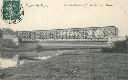 / CPA FRANCE 28 "Nogent le Rotrou, pont du chemin de fer"