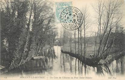 / CPA FRANCE 28 "Nogent le Rotrou, le coin de l'Huisne au pont Saint Hilaire"