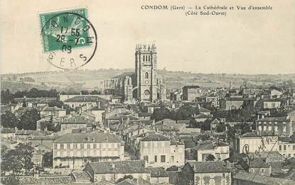 / CPA FRANCE 32 "Condom, la cathédrale et vue d'ensemble"