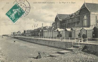 / CPA FRANCE 14 "Luc sur Mer, la plage et la digue"