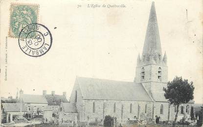 / CPA FRANCE 50 "L'église de Quettreville" / CACHET AMBULANT
