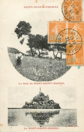 / CPA FRANCE 50 "Saint Jean le Thomas, le Mont Saint Michel"