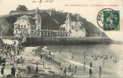 / CPA FRANCE 50 "Granville, la plage et le casino "