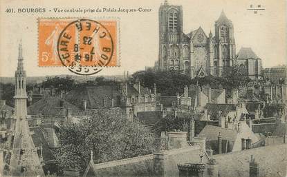 / CPA FRANCE 18 "Bourges, vue centrale prise du Palais Jacques Coeur"