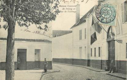 / CPA FRANCE 78 "Maison centrale de Poissy et rue de l'abbaye" / CACHET AMBULANT