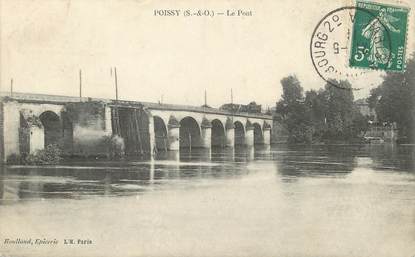 / CPA FRANCE 78 "Poissy, le pont"
