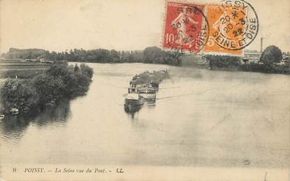 / CPA FRANCE 78 "Poissy, la Seine vu du pont"