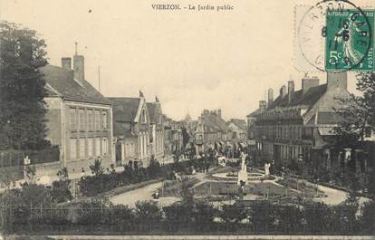 / CPA FRANCE 18 "Vierzon, le jardin public"