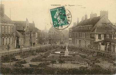 / CPA FRANCE 18 "Vierzon, le square"