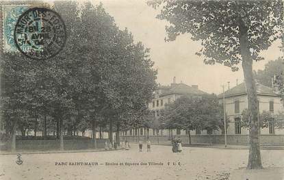 / CPA FRANCE 94 "Saint Maur, écoles et square des tilleuls"