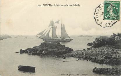 / CPA FRANCE 22 "Paimpol, goëlette en route pour l'Islande" / CACHET AMBULANT