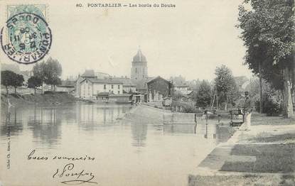 / CPA FRANCE 25 "Pontarlier, les bords du Doubs"