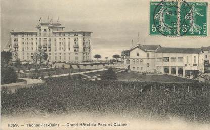 / CPA FRANCE 74 "Thonon les Bains, grand hôtel du parc et casino"