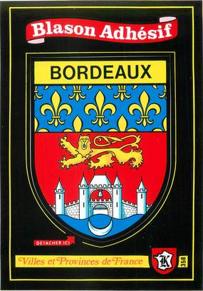 / CPSM FRANCE 33 "Bordeaux" / BLASON ADHESIF