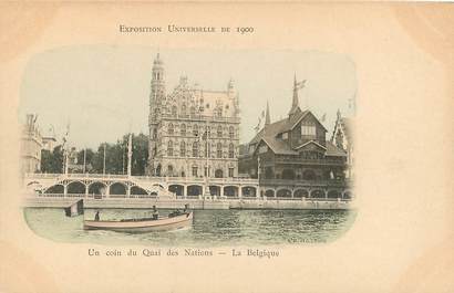 CPA FRANCE PARIS / EXPOSITION UNIVERSELLE 1900 / BELGIQUE, un coin du quai des Nations