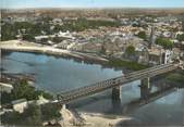 33 Gironde / CPSM FRANCE 33 "Langon, le pont, la garonne"