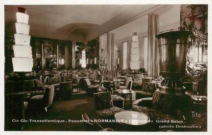 CPSM BATEAU / PAQUEBOT Le Normandie, le grand salon