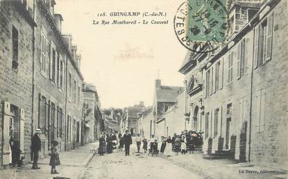 / CPA FRANCE 22 "Guincamp, la rue Montbareil, le couvent"