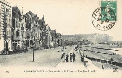 / CPA FRANCE 80 "Mers Les Bains, promenade de la plage"