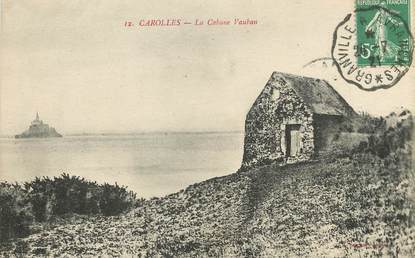 / CPA FRANCE 50 "Carolles, la cabane Vauban" / CACHET AMBULANT