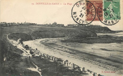 / CPA FRANCE 50 "Donville les Bains, la plage "