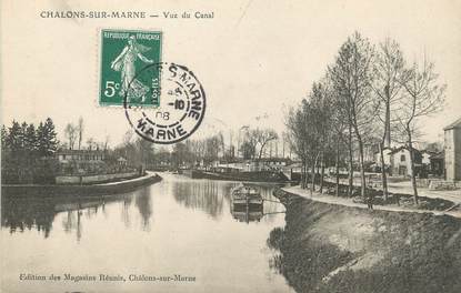 / CPA FRANCE 51 "Châlons sur Marne, vue du canal"